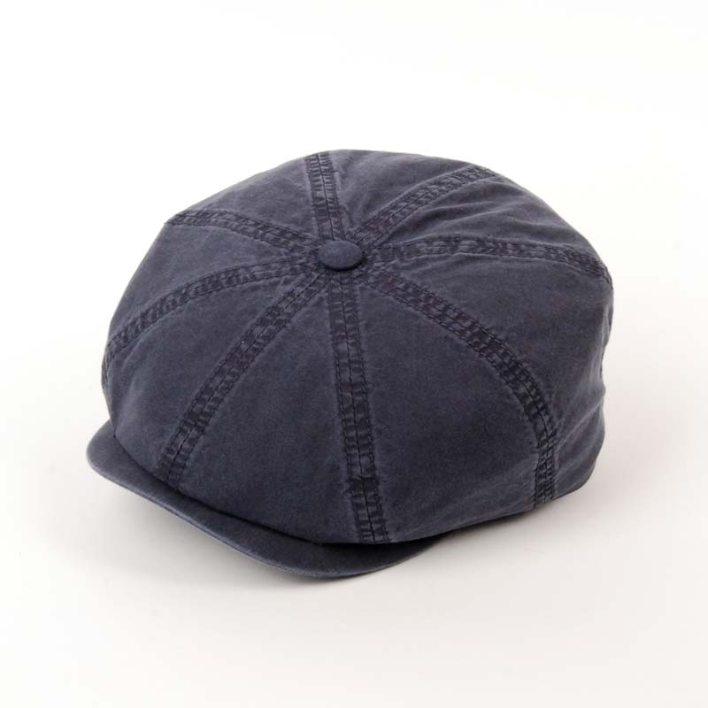 Gorra visera de la marca STETSON, para el verano, algodón, en color azul. Foto.