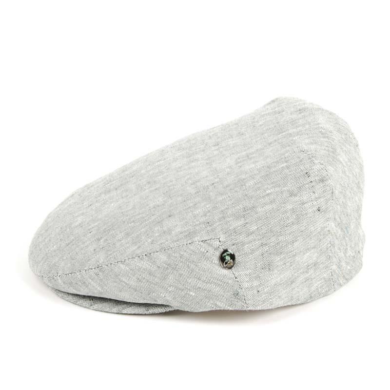 Gorra Visera de Verano en Lino – Diseño Belga en Gris Jaspeado