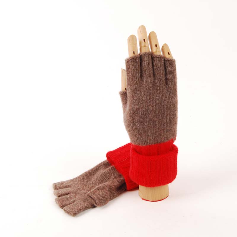 Mitones de mujer en cashmere y lana.